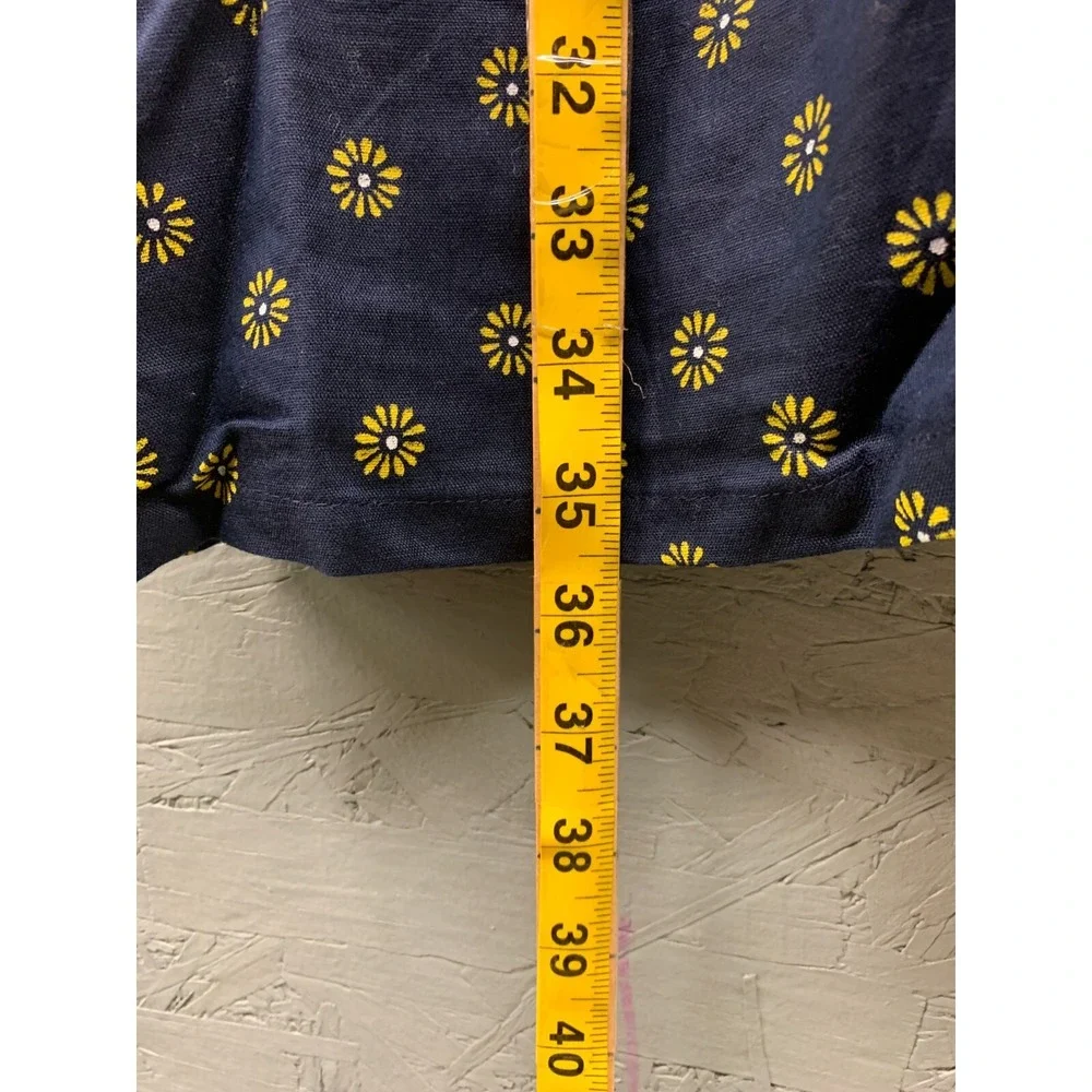 J.Crew Floral Button Front Dress Womens 0 Blue Sleeveless Summer Preppy NWT